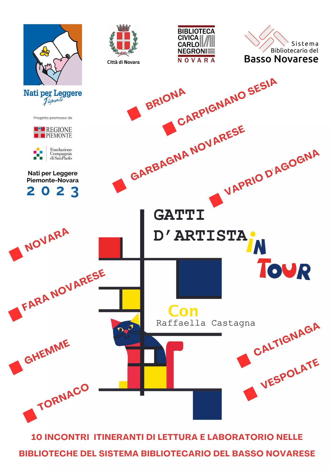 NPL 2023 - Gatti d'Artista - Letture e Laboratori itineranti nelle Biblioteche del SBBN