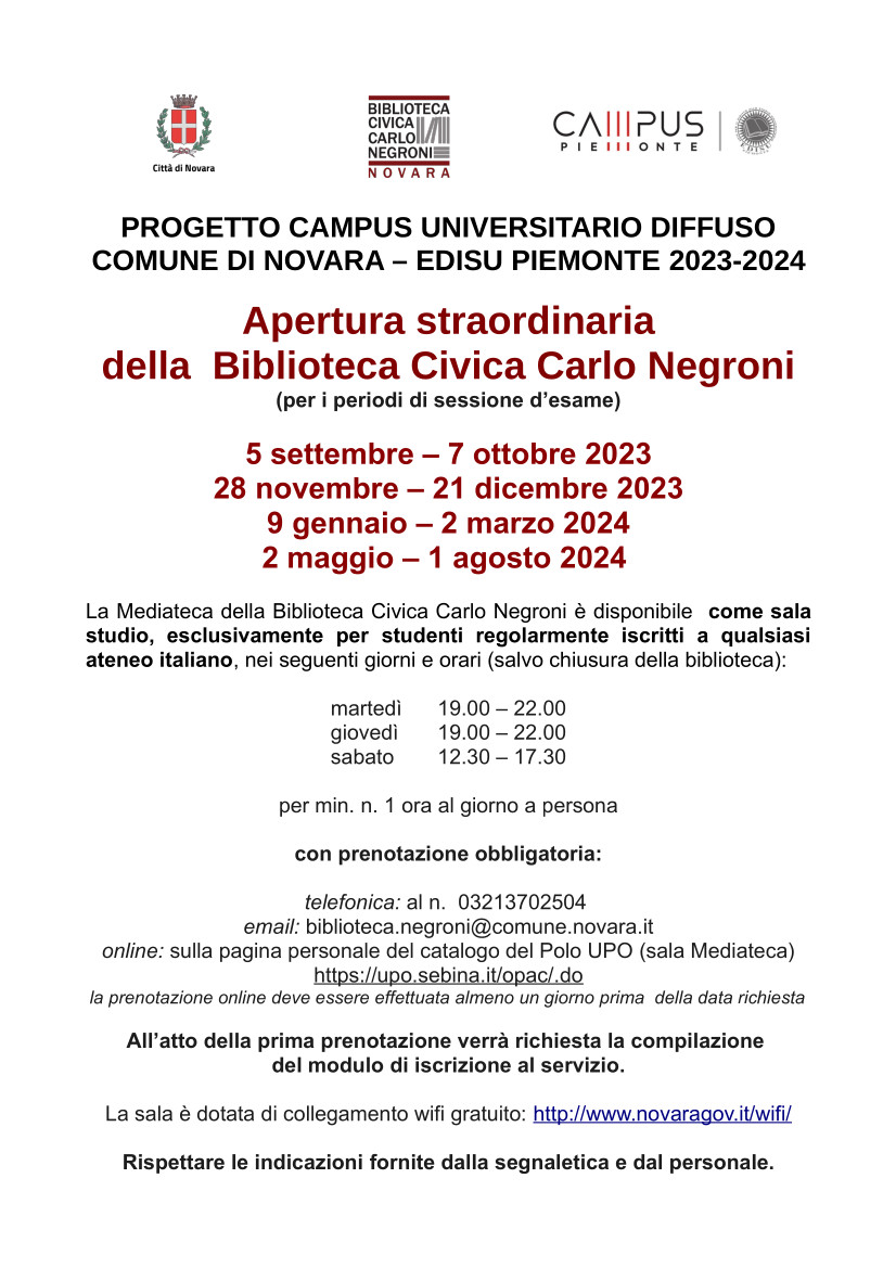 Campus Universitario Diffuso 2023 -2024