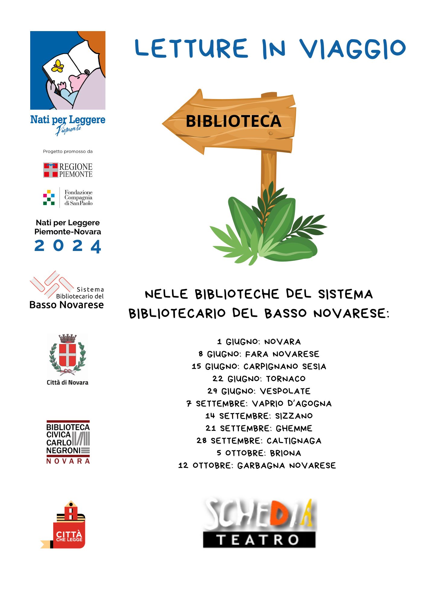 Letture in viaggio nelle Biblioteche del Sistema Bibliotecario - Progetto Nati per Leggere