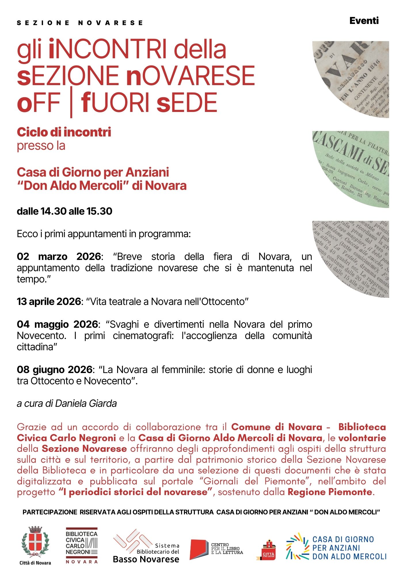 gli iNCONTRI della sEZIONE nOVARESE oFF | fUORI sEDE