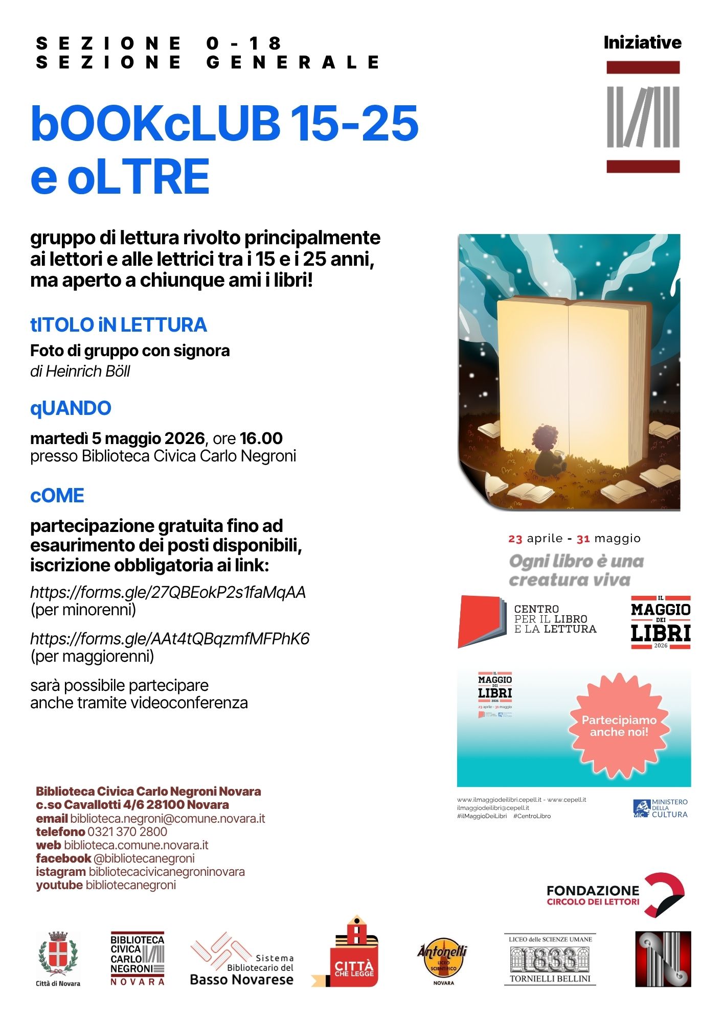 bOOKcLUB 15-25 e oLTRE