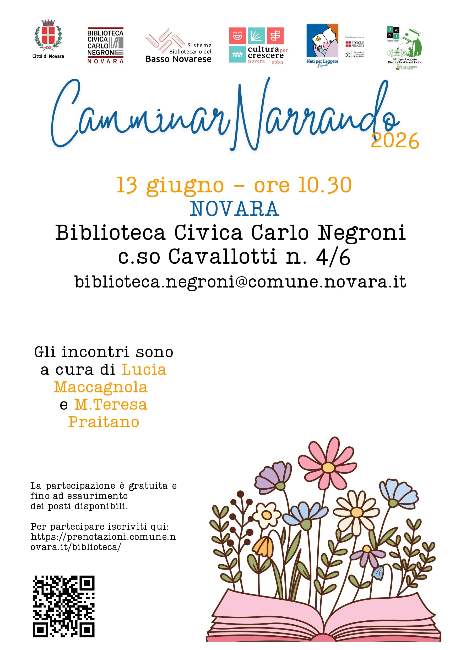 Camminar Narrando 2026 - Novara